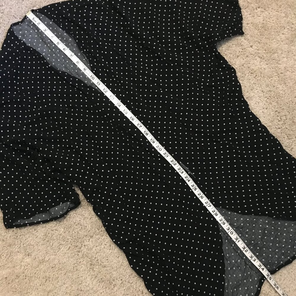 Ardene 100% Viscose Polka Dot Cocoon Kimono Cardigan Cover Up Medium M - Picture 13 of 14